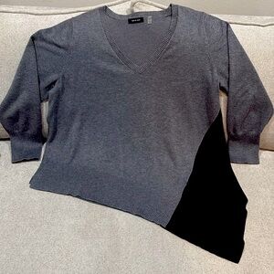 Verve Ami Gray Asymmetrical Sweater